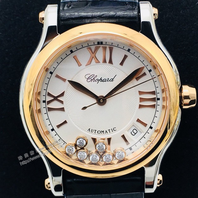肖邦Chopard機械女士腕表 蕭邦對休閒風格頂級鱷魚皮帶女表  gjs2255